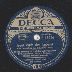 Erwin Hartung - Freut euch des Lebens