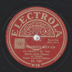 Mario Lanza - Freundlich blick ich / Wie sich die Bilder...