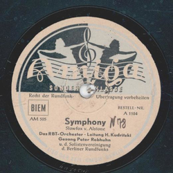 RBT-Orchester: H. Kudritzki - Symphony / Burlesker Swing