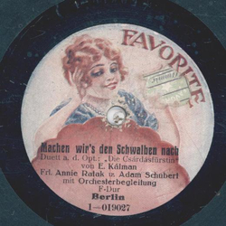 Adam Schubert - Die Mdels vom Chantant / Machen wirS den Schwalben nach