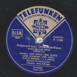 Berliner Philharmoniker: Hans Schleger - Potpourri aus Dreimdlerhaus Teil I und II