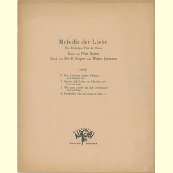 Notenheft / music sheet - Melodie der Liebe