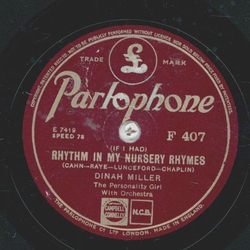 Dinah Miller - Porgy / Rhythm in my Nursey Rhymes 