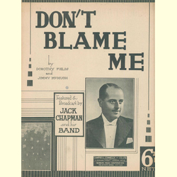 Notenheft / music sheet - Dont Blame Me
