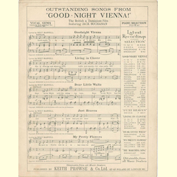 Notenheft / music sheet - Goodnight Vienna