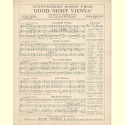 Notenheft / music sheet - Goodnight Vienna