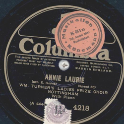 Wm. Turners Ladies Prize Choir - Absent / Annie Laurie