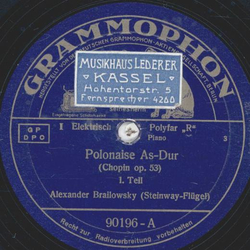 Alexander Brailowsky - Polonaise As-Dur Teil I und II