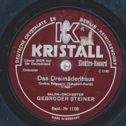 Salon-Orchester Gebrder Steiner - Das Dreimdlerlhaus, Groes Potpourri Teil I und II 