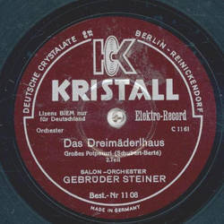 Salon-Orchester Gebrder Steiner - Das Dreimdlerlhaus, Groes Potpourri Teil I und II 