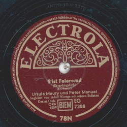 Ursula Maury und Peter Manuel - Riesengebirglers Heimatlied / S`ist Feieromd