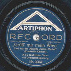 Max Kuttner - Gr mir mein Wien / Komm, Zigany