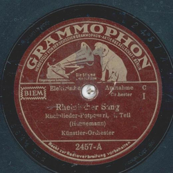Knstler-Orchester - Rheinischer Sang, Rheinlieder-Potpourri Teil I und II