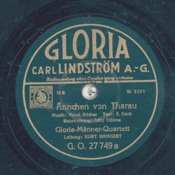 Gloria-Mnner-Quartett - Annchen von Tharau / Das Lieben bringt gro Freud 