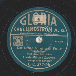 Gloria-Mnner-Quartett - Annchen von Tharau / Das Lieben bringt gro Freud 