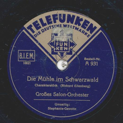 Groes Salon-Orchester - Stephanie-Gavotte / Die Mhle im Schwarzwald