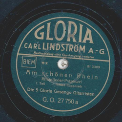 Die 5 Gloria Gansangs-Gitarristen - Am schnen Rhein, Rheinlieder Potpourri Teil I und II