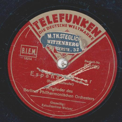 Mitglieder des Berliner Philharmonischen Orchesters - Espana-Walzer / Estudiant-Walzer