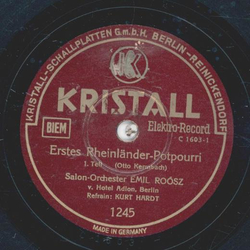 Emil Roosz - Erstes Rheinländer-Potpourri Teil I und II