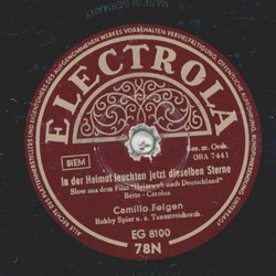 Camillo Felgen - In der Heimat leuchten jetzt dieselben Sterne / Wenn es Nacht wird in Shanghai