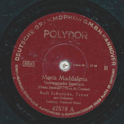 Rudi Schuricke - Maria Maddalena / Ich bin in einen Mund...