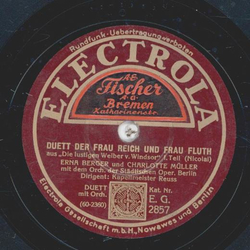 Erna Berger, Charlotte Mller - Duett der Frau Reich und...