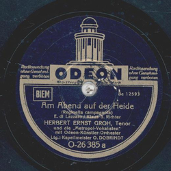 Herbert Ernst Groh / Die Metropol-Vokalisten - Am Abend auf der Heide / Melodia (Hrst du mein heimliches Rufen)