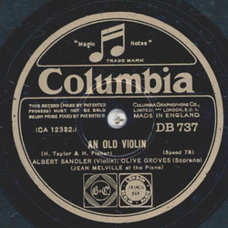 Albert Sandler, Oliver Groves - An old Violin / Looking for you
