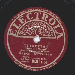 Marcel Wittrisch - Stretta / Da nur fr mich dein Herz...