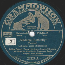 Julius Patzak - Madame Butterfly ( Lebwohl, mein Bltenreich ) / Cavalleria rusticana