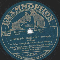 Julius Patzak - Madame Butterfly ( Lebwohl, mein Bltenreich ) / Cavalleria rusticana