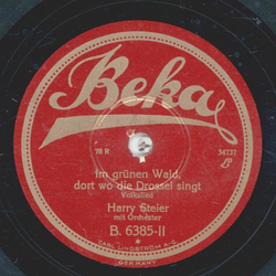 Harry Steier - Im grnen Wald, dort die Drossel singt /...