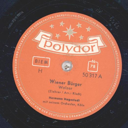 Hermann Hagestedt - Wiener B�rger / Lorelei-Rheinkl�nge