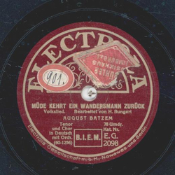 August Batzem - Müde kehrt ein Wandersmann zurück /...