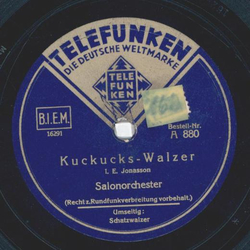 Salon-Orchester - Schatzwalzer / Kuckucks-Walzer