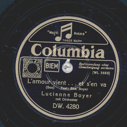 Lucienne Boyer - Quand tu seras dans mes bras / Lamour vient... et sen va