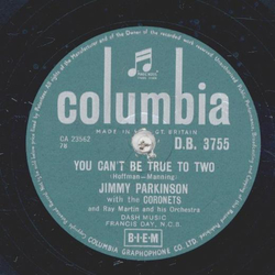 Jimmy Parkinson - You cant be true to two / Those who have loved