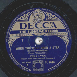 Vera Lynn - When you wish upon a star / Im praying to-night for the old folks at home
