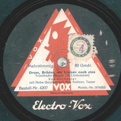Nebe-Quartett und Max Kuttner - Drum, Brder, wir trinken...