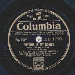 Gertrude Niesen - What is Romance? / Rhythm is my Romeo