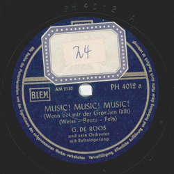 G. de Roos - Music! Music! Music! / Now! Now! Now!