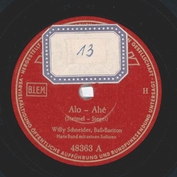 Willy Schneider - Alo-Ahe / Sweetheart