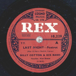 Billy Cotton - Last Night / Lets keep it that way