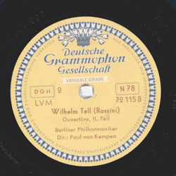 Paul van Kempen - Wilhelm Tell, Ouvertre Teil I und II