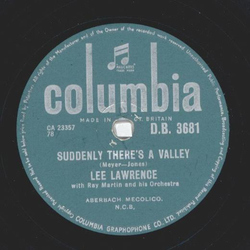Lee Lawrence - Suddenly theres a valley / Mi Muchacha 