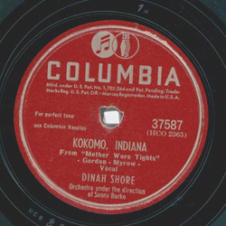 Dinah Shore - You Do / Kokomo, Indiana