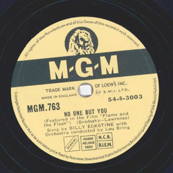 Billy Eckstine - No One But You / I Let a Song go out of...