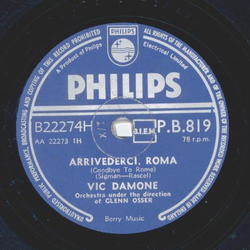 Vic Damone - Arrivederci, Roma / On the street where you live