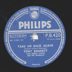 Tony Bennett - Stranger in Paradise / Take me back again