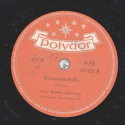 Horst Wende, Akkordeon - Tanzende Finger / Rosemarie-Polka